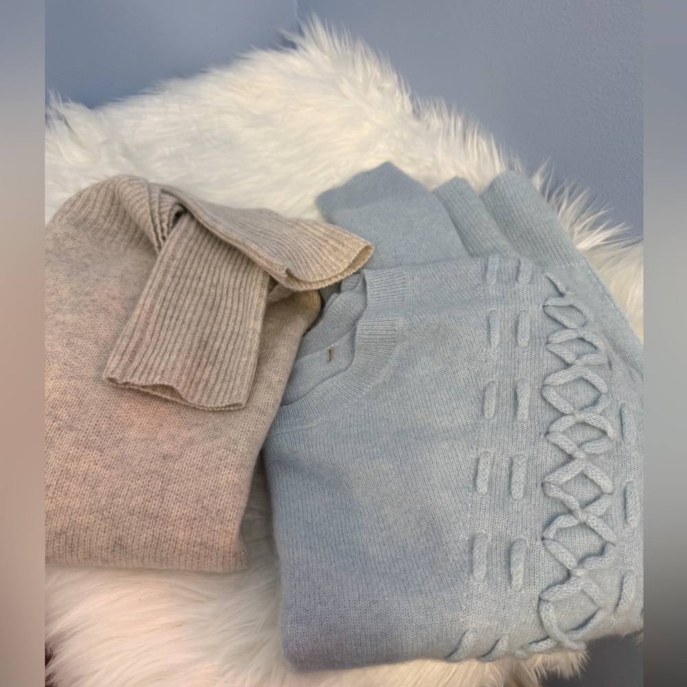 Two White + Warren Cashmere Sweaters (2 pieces) - Picture 8 of 12